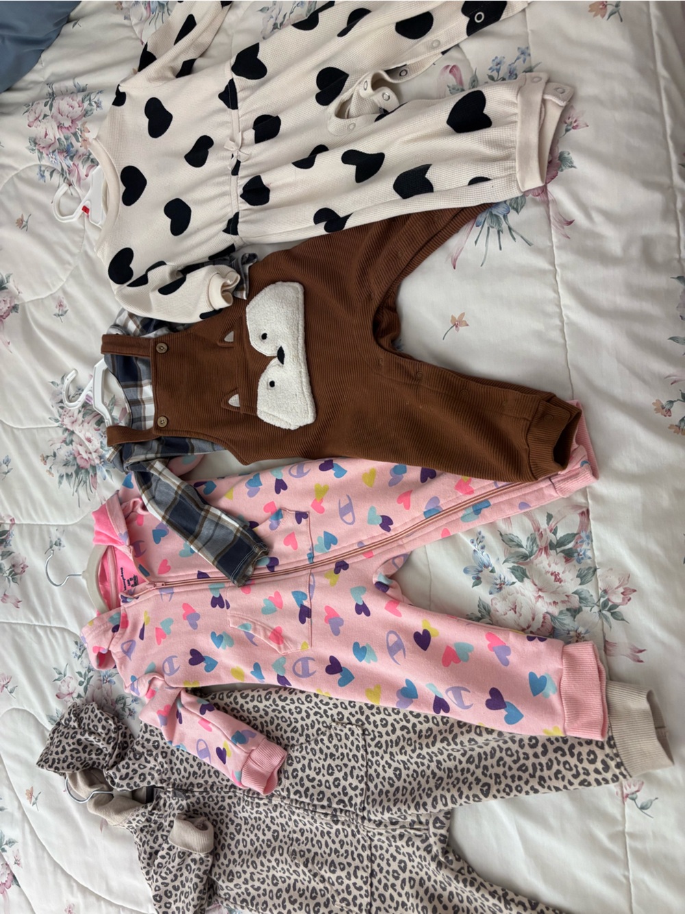 Set of four fall one pieces